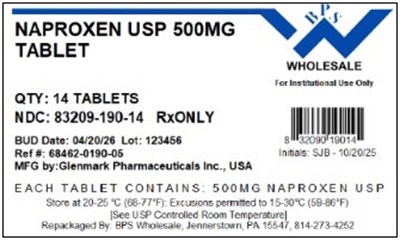 Naproxen 500mg - 14 - Naproxen 500mg 68462 0190 05   14